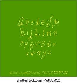 Alphabet & number / handwriting - vector