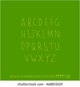 Alphabet & number / handwriting - vector