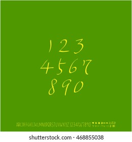 Alphabet & number / handwriting - vector