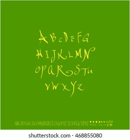 Alphabet & number / handwriting - vector