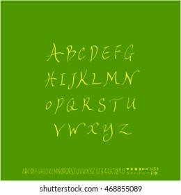 Alphabet & number / handwriting - vector