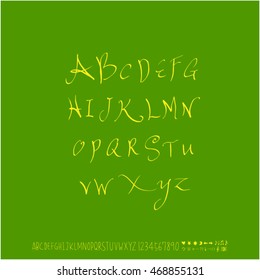 Alphabet & number / handwriting - vector