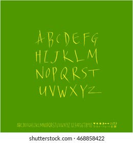 Alphabet & number / handwriting - vector
