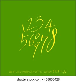 Alphabet & number / handwriting - vector