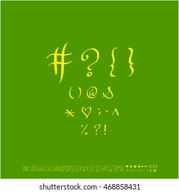 Alphabet & number / handwriting - vector