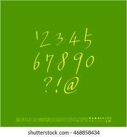 Alphabet & number / handwriting - vector