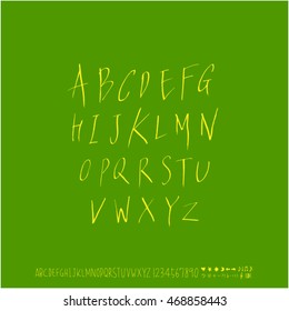 Alphabet & number / handwriting - vector