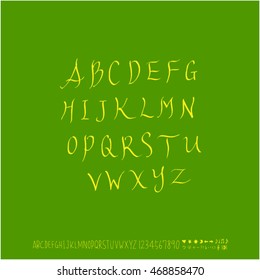 Alphabet & number / handwriting - vector
