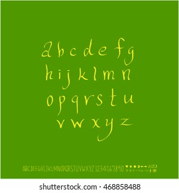 Alphabet & number / handwriting - vector