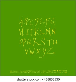 Alphabet & number / handwriting - vector
