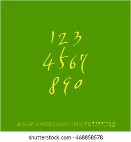 Alphabet & number / handwriting - vector