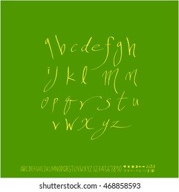 Alphabet & number / handwriting - vector