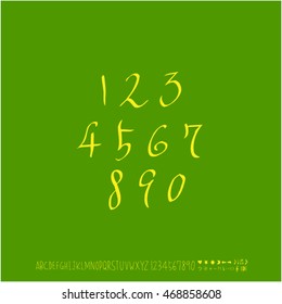 Alphabet & number / handwriting - vector