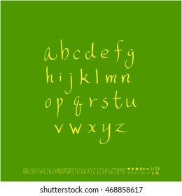 Alphabet & number / handwriting - vector