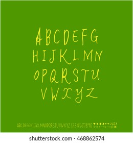 Alphabet & number / handwriting - vector