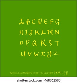 Alphabet & number / handwriting - vector