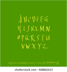 Alphabet & number / handwriting - vector