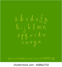 Alphabet & number / handwriting - vector