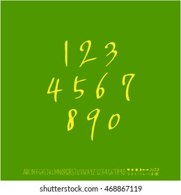 Alphabet & number / handwriting - vector