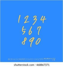 Alphabet & number / handwriting - vector