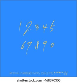 Alphabet & number / handwriting - vector