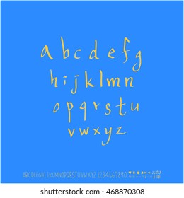 Alphabet & number / handwriting - vector