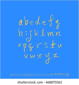 Alphabet & number / handwriting - vector