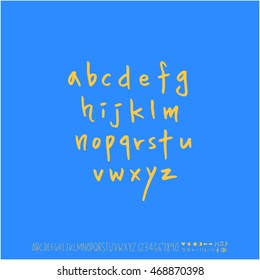 Alphabet & number / handwriting - vector