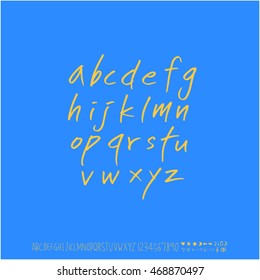 Alphabet & number / handwriting - vector