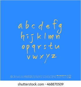 Alphabet & number / handwriting - vector