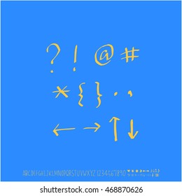 Alphabet & number / handwriting - vector