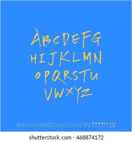 Alphabet & number / handwriting - vector
