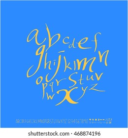 Alphabet & number / handwriting - vector