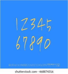 Alphabet & number / handwriting - vector