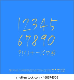 Alphabet & number / handwriting - vector