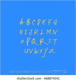 Alphabet & number / handwriting - vector