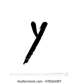 Alphabet & number / handwriting - vector