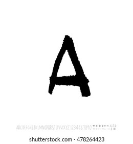 Alphabet & number / handwriting - vector