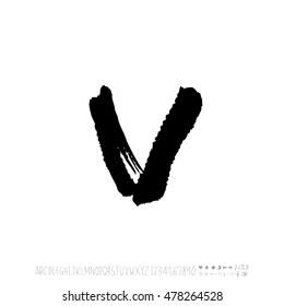 Alphabet & number / handwriting - vector