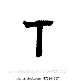 Alphabet & number / handwriting - vector