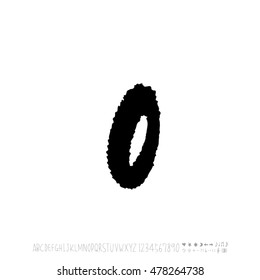 Alphabet & number / handwriting - vector