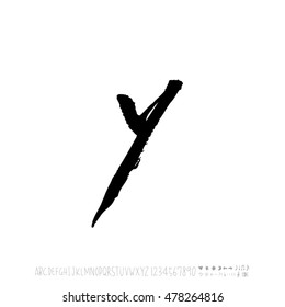 Alphabet & number / handwriting - vector