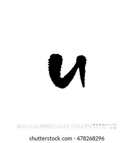 Alphabet & number / handwriting - vector