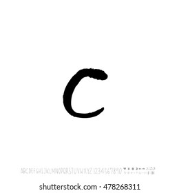 Alphabet & number / handwriting - vector