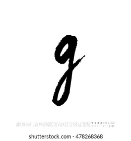 Alphabet & number / handwriting - vector
