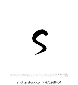 Alphabet & number / handwriting - vector