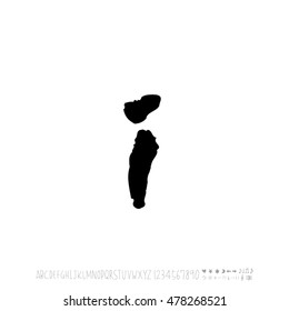 Alphabet & number / handwriting - vector