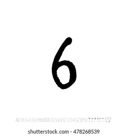Alphabet & number / handwriting - vector