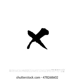 Alphabet & number / handwriting - vector