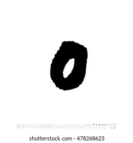 Alphabet & number / handwriting - vector